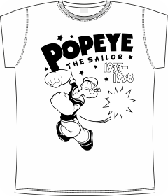 Прикольные футболки: popeye the sailor white 